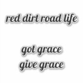 Sticker Red Dirt Road Life Custom (Devant)