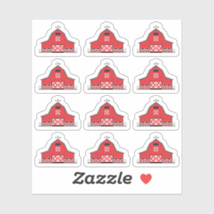 Sticker Red Farm Grange Homestead Chores Farmyard Planner