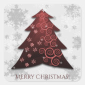 Sticker Red Festive Christmas Tree (Devant)