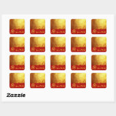 Sticker Red Gold Chinese Rat coupé en papier 2020 (Feuille)