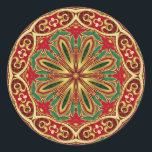 Sticker Red Gold Christmas<br><div class="desc">Beau Sticker de Noël Rouge Or</div>