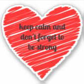 Sticker Red Happy heart romance graphic (Devant)