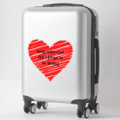 Sticker Red Happy heart romance graphic (Sur valise)