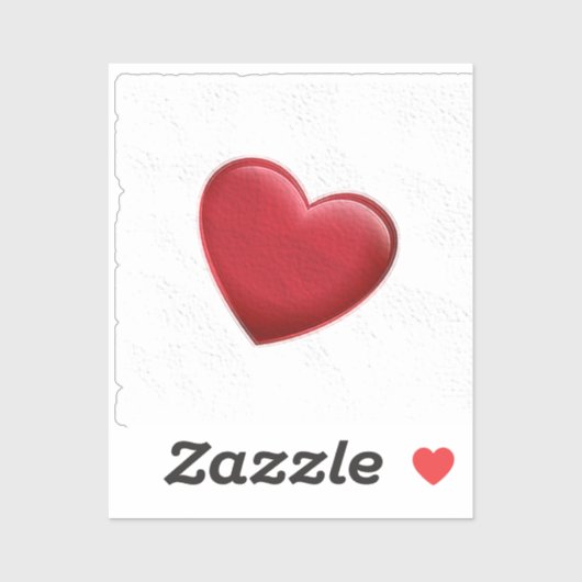 Sticker Red Heart Mariage d'amour tendance (Feuille)