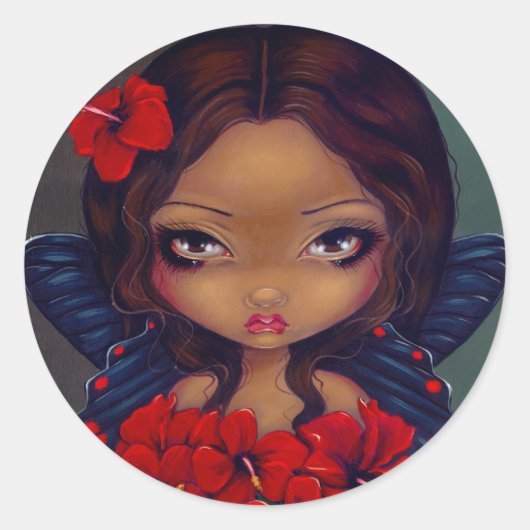 Sticker "Red Hibiscus Fairy" (Devant)