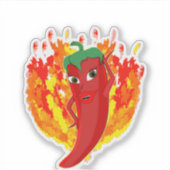 Sticker Red Hot Chili Pepper Diva (Devant)