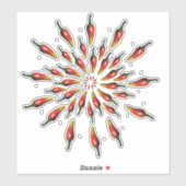 Sticker Red Hot Chili Peppers Mandala Art (Feuille)