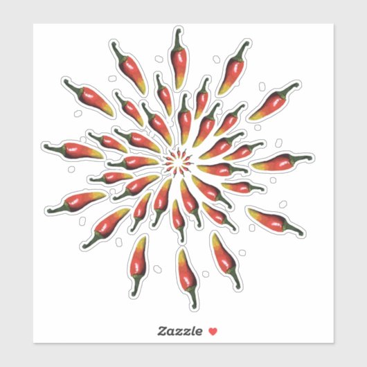Sticker Red Hot Chili Peppers Mandala Art (Feuille)