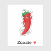 Sticker Red Hot Pepper Diva (Feuille)
