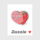 Sticker Red Hot Pepper Diva Valentines (Feuille)