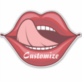 Sticker Red Lips Open Mouth Thunder_Cove (Devant)