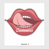 Sticker Red Lips Open Mouth Thunder_Cove (Feuille)