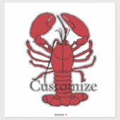 Sticker Red Maine Lobsters Thunder_Cove (Feuille)