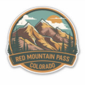 Sticker Red Mountain Pass - Colorado (Devant)