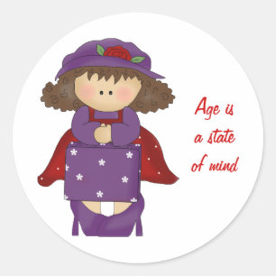 Sticker-Red Pet dames Ronde Sticker