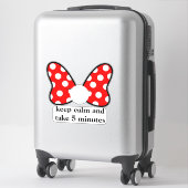 Sticker Red polka dots vibrant Ribbon (Sur valise)