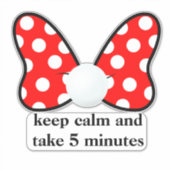 Sticker Red polka dots vibrant Ribbon (Devant)