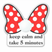 Sticker Red polka dots vibrant Ribbon (Devant)