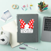 Sticker Red polka dots vibrant Ribbon (Couverture iPad)