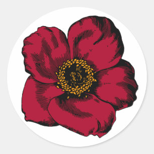 Sticker Red Poppy