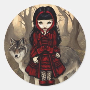 Sticker "Red Riding Hood in Automne"
