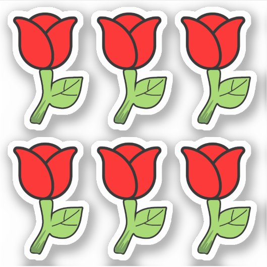 Sticker Red Roses (Devant)