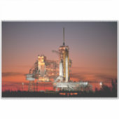 Sticker Red Sky for Space Shuttle Atlantis Launch (Devant)