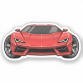 Sticker Red Sports Car (Recto)