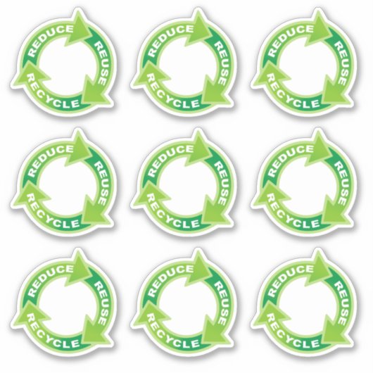Sticker Réduire la réutilisation de l'ensemble d'indicateu (Devant)