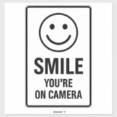 Sticker Reflective "You Are On Camera" Warning Sign (Feuille)