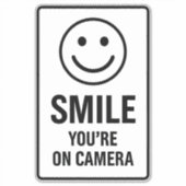 Sticker Reflective "You Are On Camera" Warning Sign (Devant)