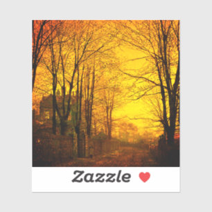 Sticker Reflets d'octobre de John Atkinson Grimshaw