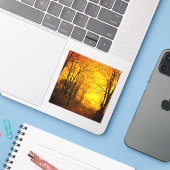 Sticker Reflets d'octobre de John Atkinson Grimshaw (Ordinateur portable avec iPhone)