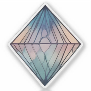 Sticker Reflets Prismatiques : Diamant Géométrique Abstrai
