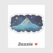 Sticker Réflexion de la montagne Starlit (Feuille)