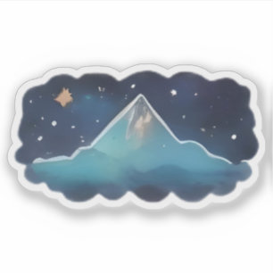Sticker Réflexion de la montagne Starlit