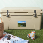 Sticker Réflexion du lac Rainier avec Fleurs sauvages (Glacière)