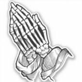Sticker Réflexions Divines : Squelette Praying Hands (Devant)