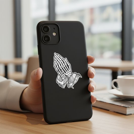 Sticker Réflexions Divines : Squelette Praying Hands