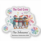 Sticker Refroidissez avec l'équipage le plus froid à Noël (Devant)