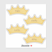 Sticker Regal Crown Animal de compagnie & Cheval Nom perso (Feuille)