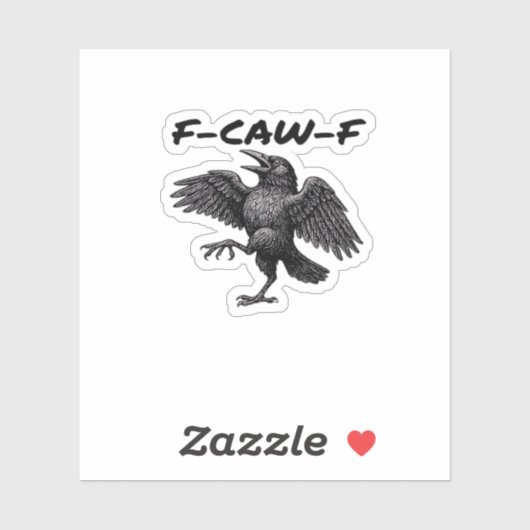 Sticker Regard graphique essentiel vintage F Caw F (Feuille)
