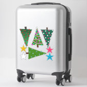 Sticker Regarder les arbres de Noël et les étoiles (Sur valise)