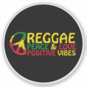 Sticker Reggae Musique avec citations positives (Devant)