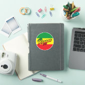 Sticker Reggae Musique avec couleurs du drapeau reggae (Couverture iPad)