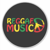 Sticker Reggae Musique design, reggae art (Devant)