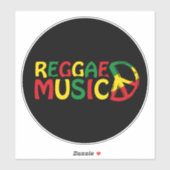 Sticker Reggae Musique design, reggae art (Feuille)