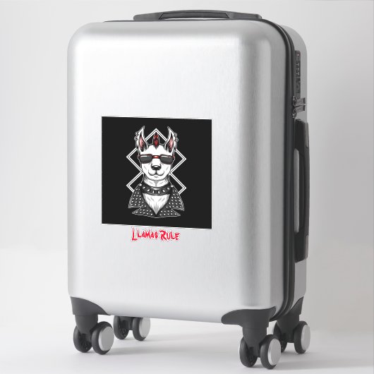 Sticker Règle des lamas de Punk Rock (Sur valise)