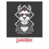 Sticker Règle des lamas de Punk Rock (Devant)