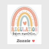 Sticker Réglementation avant l'attente Autisme SPED Enseig (Feuille)